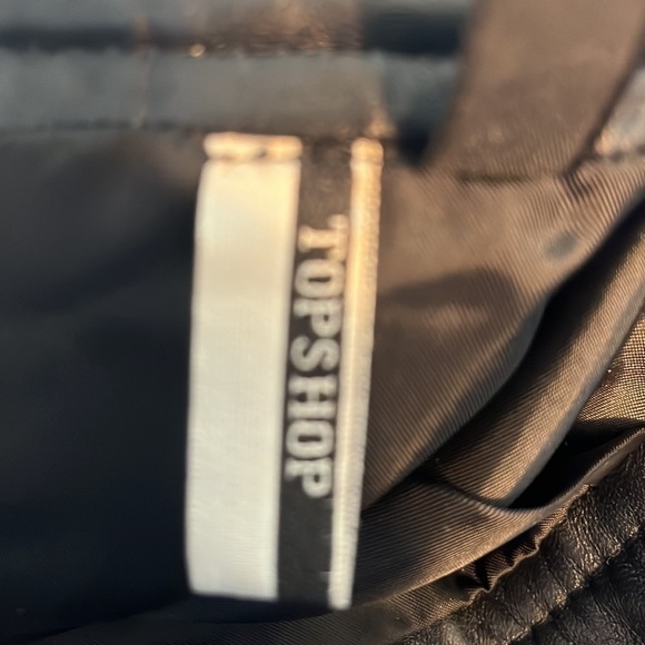 TOPSHOP Stud & Grommet Leather Miniskirt size 2.  Excellent condition. - Picture 5 of 7